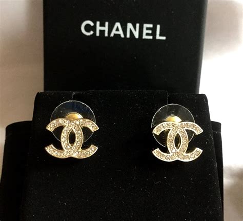 stud women chanel earrings|chanel stud earrings price.